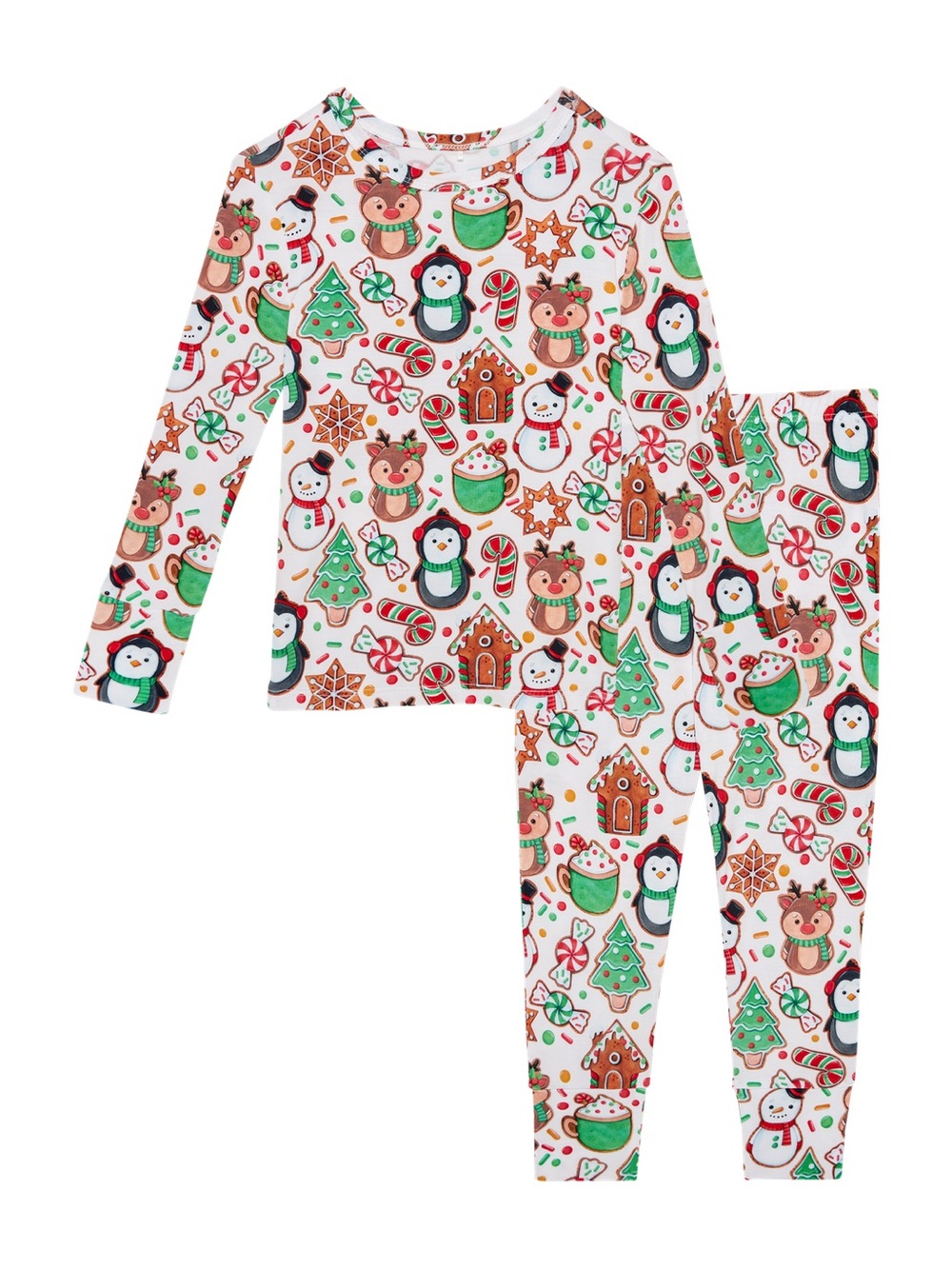 Posh peanut bamboo cookie melody Christmas Pjs 3t-4t